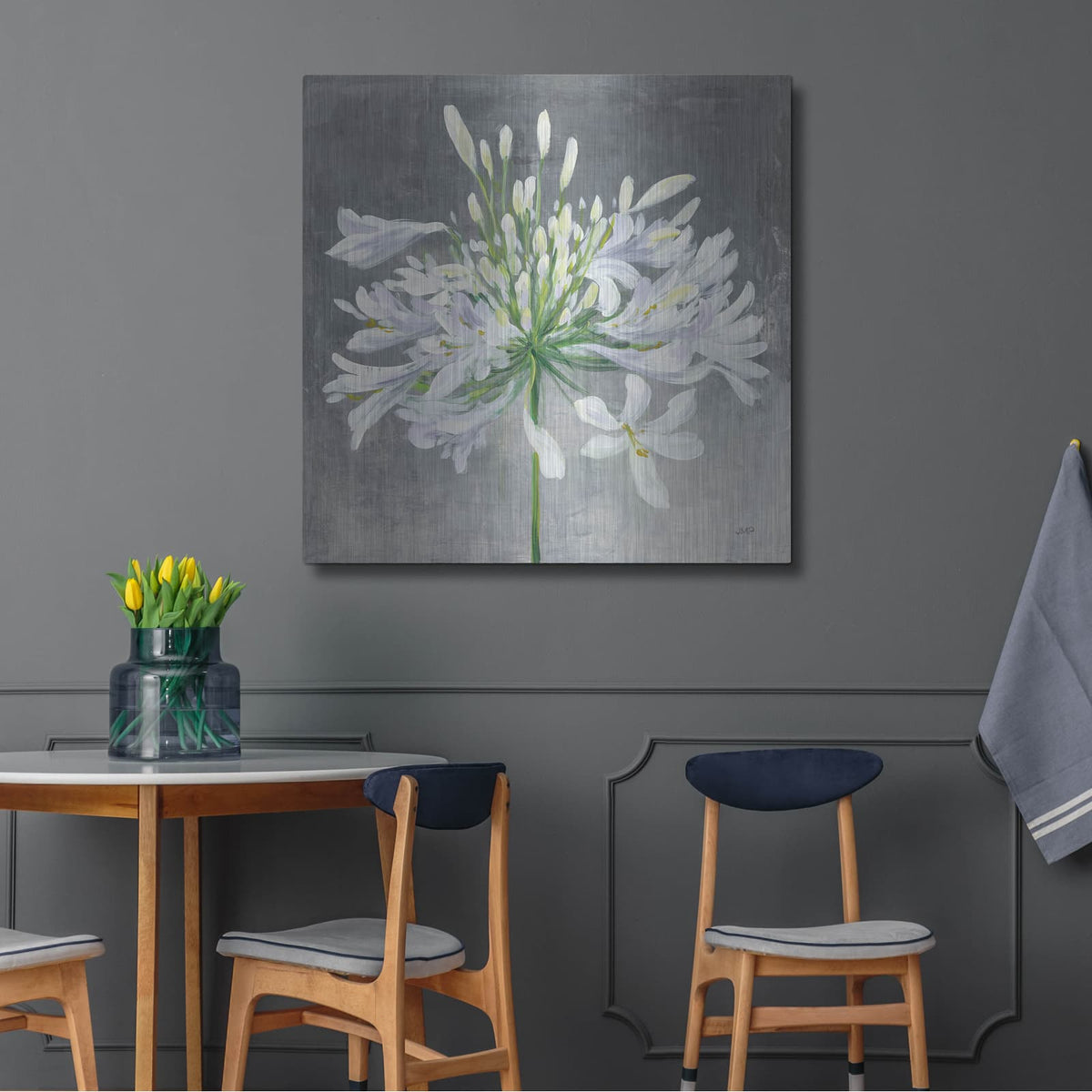 'Cleome Splash 1' by Julia Purinton – Metal Wall Art, 36x36 room view