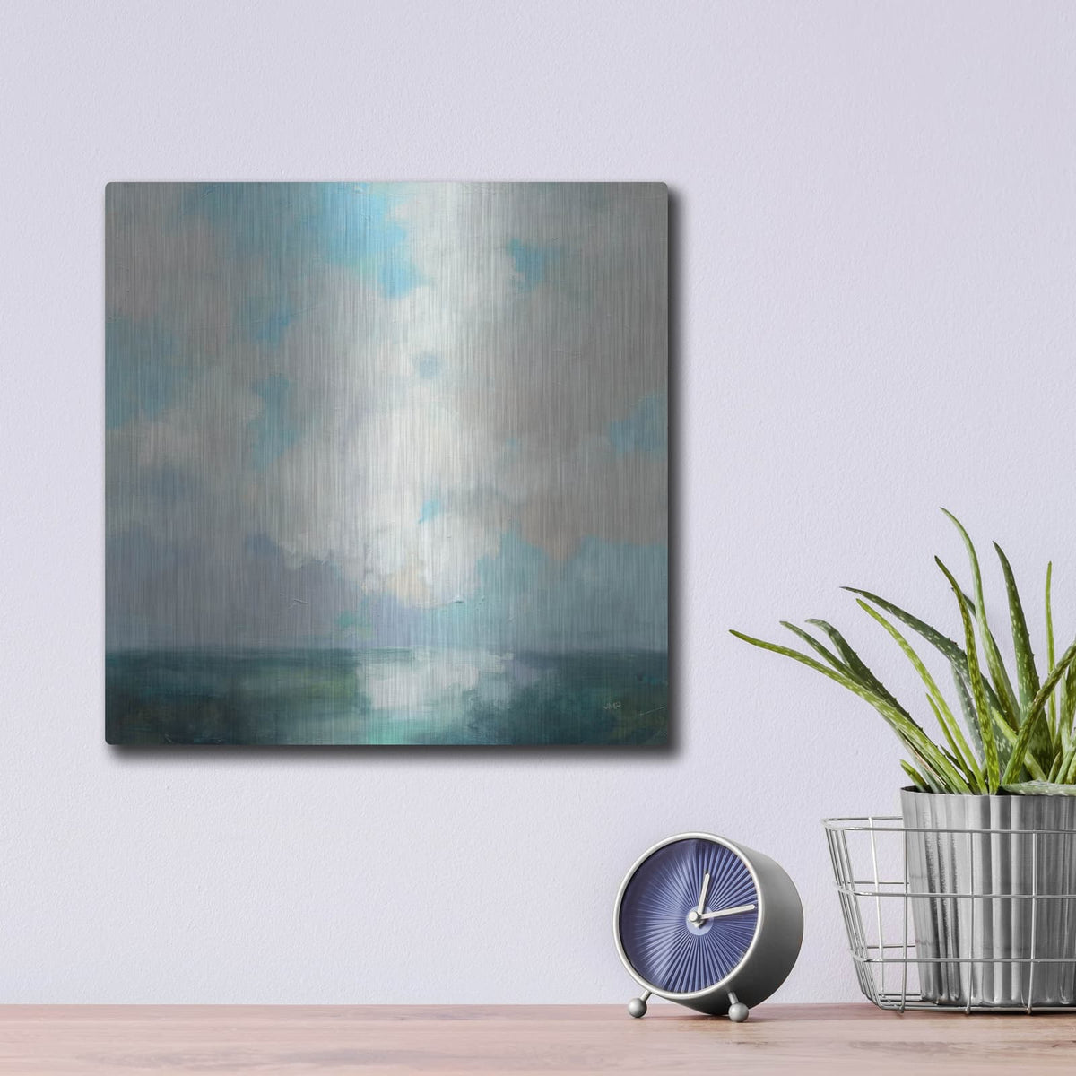 'Cloudscape' by Julia Purinton – Metal Wall Art, 12x12 room view