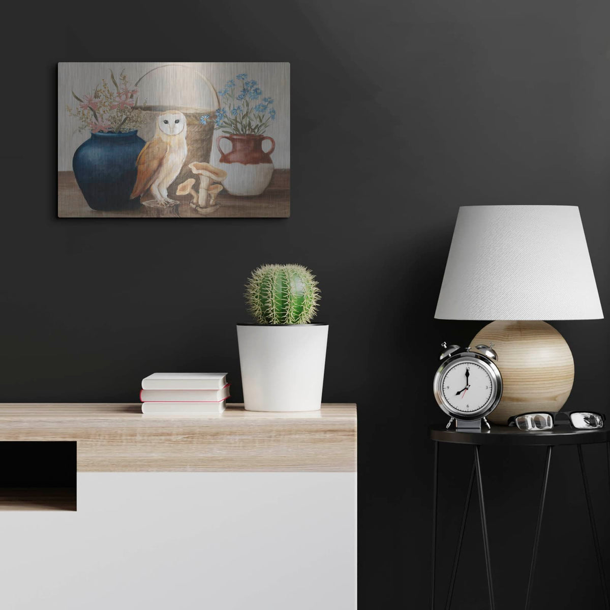 'Cottage Arrangement' by Julia Purinton – Metal Wall Art, 24x16 room view