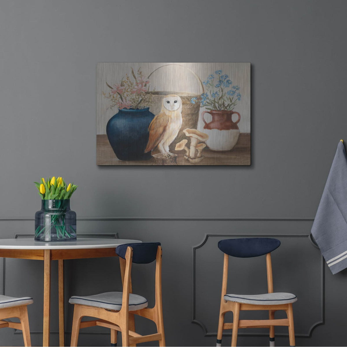 'Cottage Arrangement' by Julia Purinton – Metal Wall Art, 36x24 room view