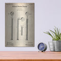 'Dental Mouth Mirror Blueprint Patent Parchment' – Metal Wall Art, 12x16 room view