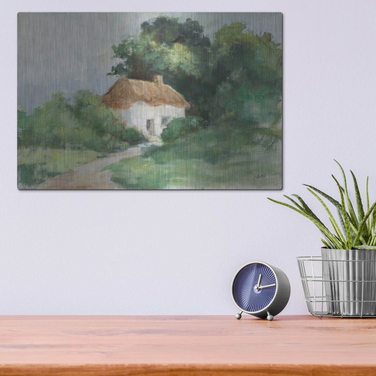 'Cottage Retreat' by Julia Purinton – Metal Wall Art, 16x12 room view