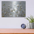 'Cotton Field Blue Gray' by Julia Purinton – Metal Wall Art, 16x12 room view
