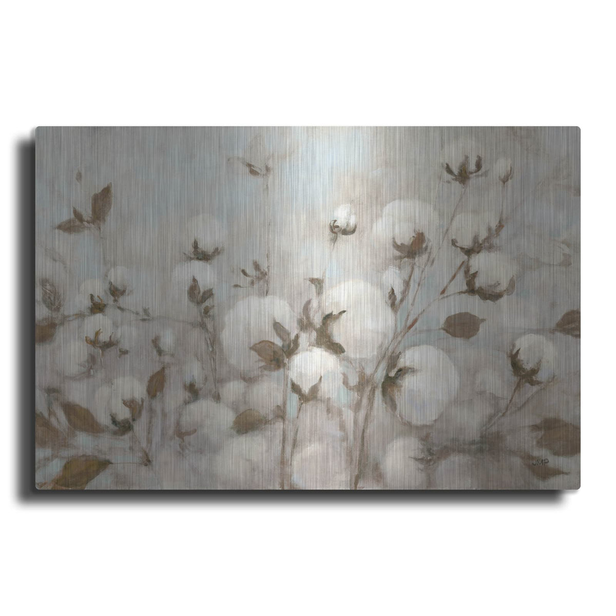 'Cotton Field Neutral' by Julia Purinton – Metal Wall Art