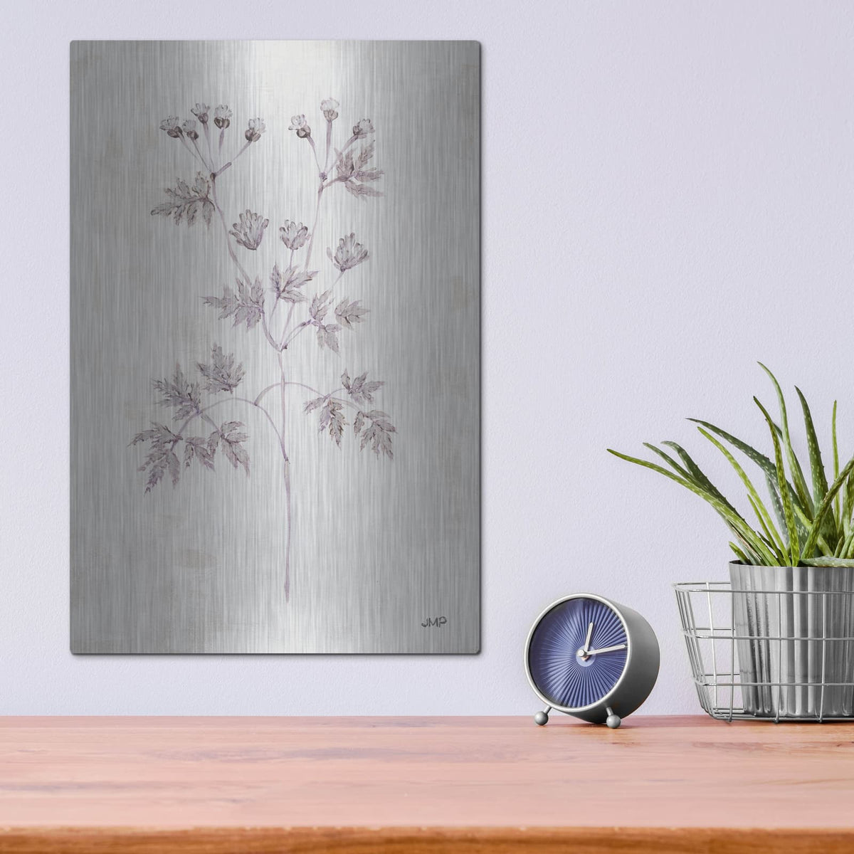 'Delicate Meadow 4' by Julia Purinton – Metal Wall Art, 12x16 room view