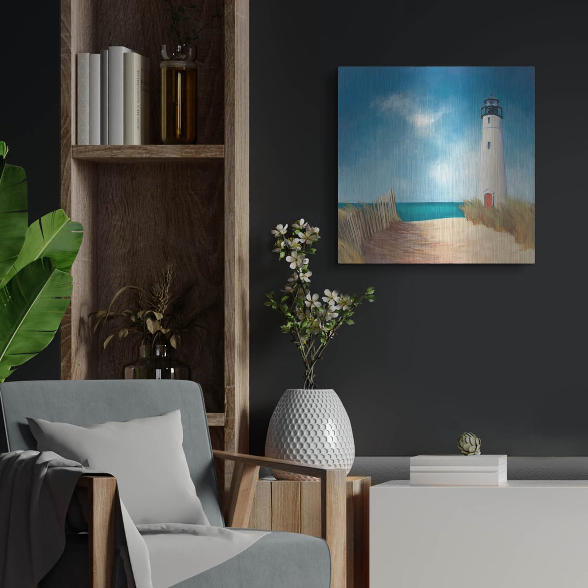 'Down The Path' by Julia Purinton – Metal Wall Art, 24x24 room view