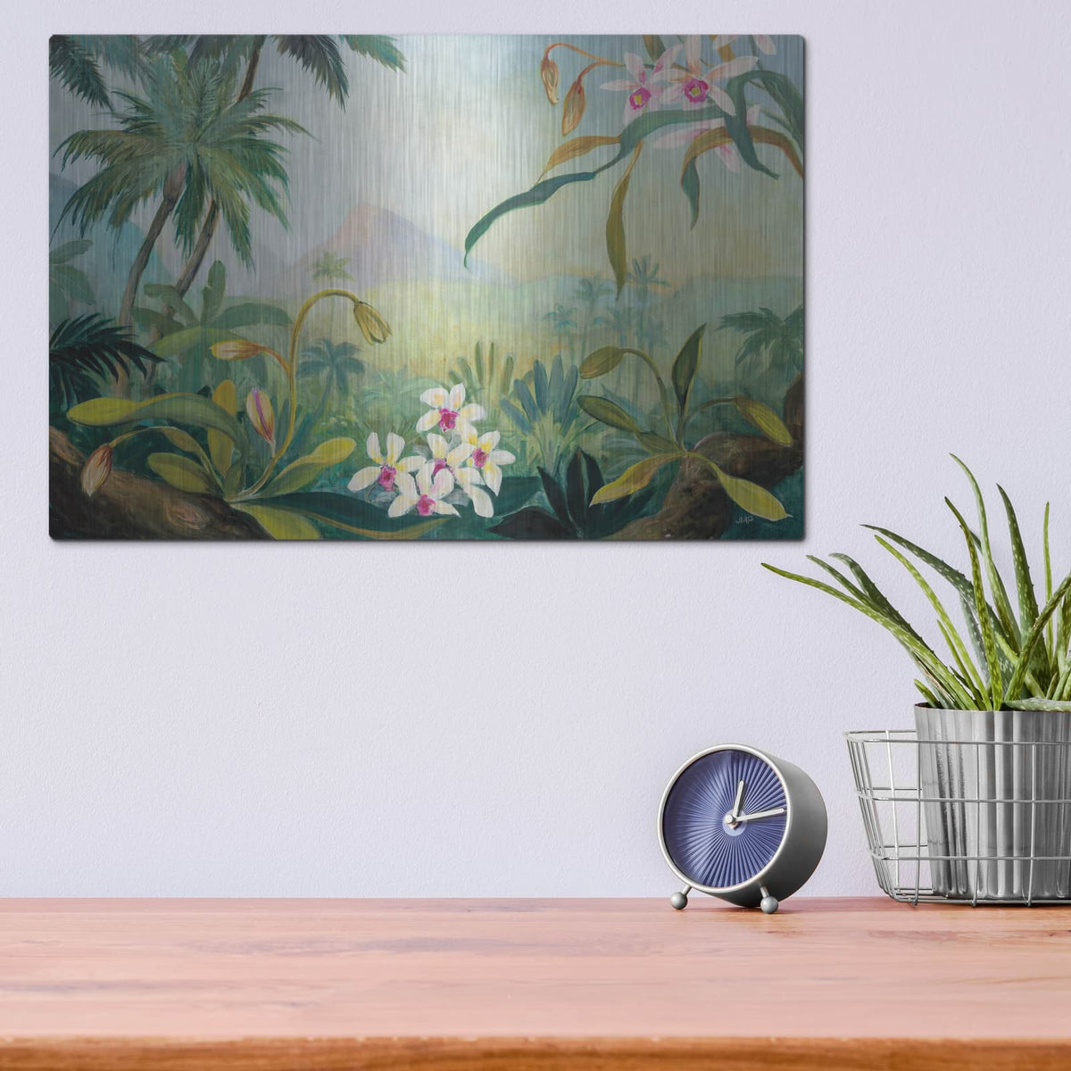 'Dreamy Tropics' by Julia Purinton – Metal Wall Art, 16x12 room view