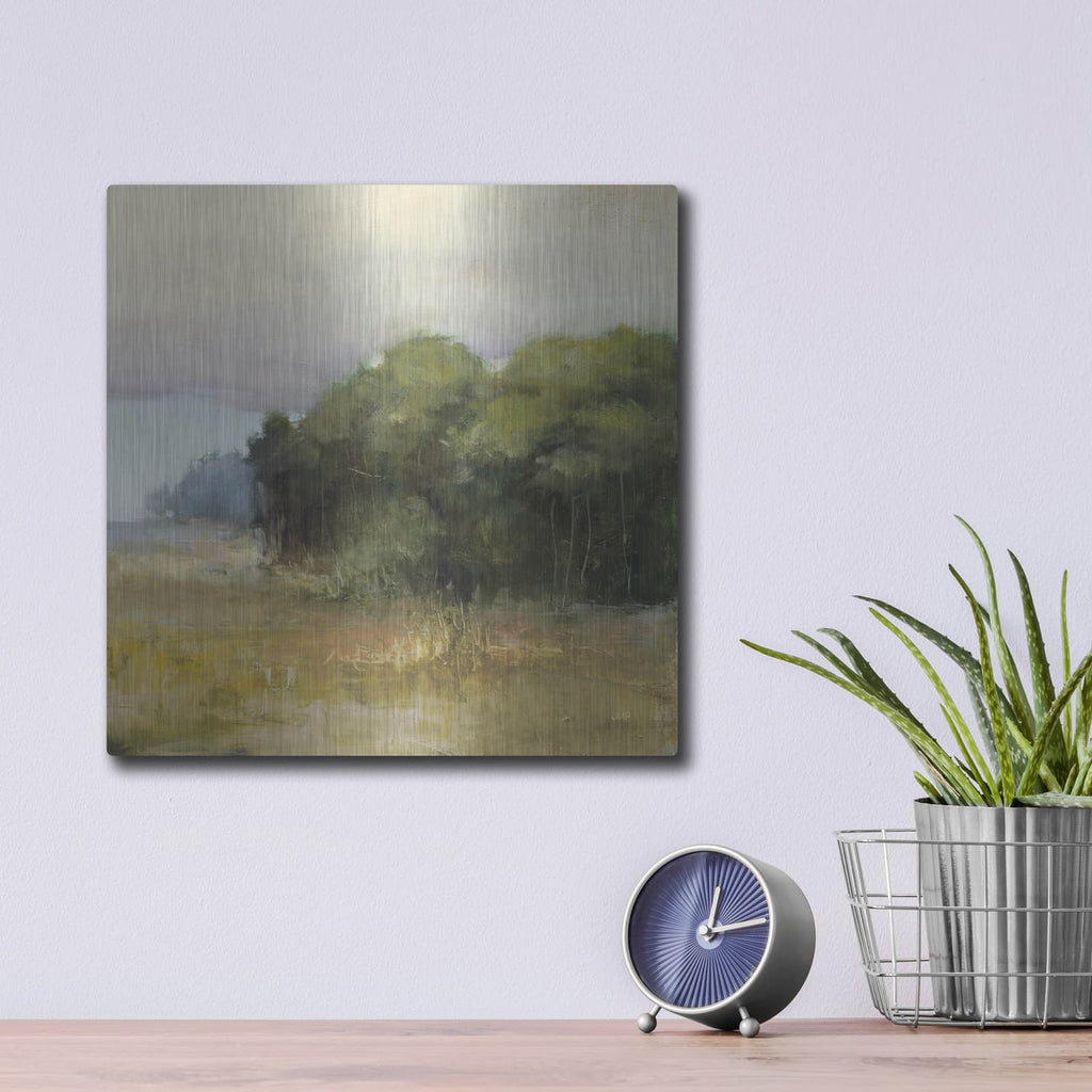 'Edge Of The Forest' by Julia Purinton – Metal Wall Art, 12x12 room view
