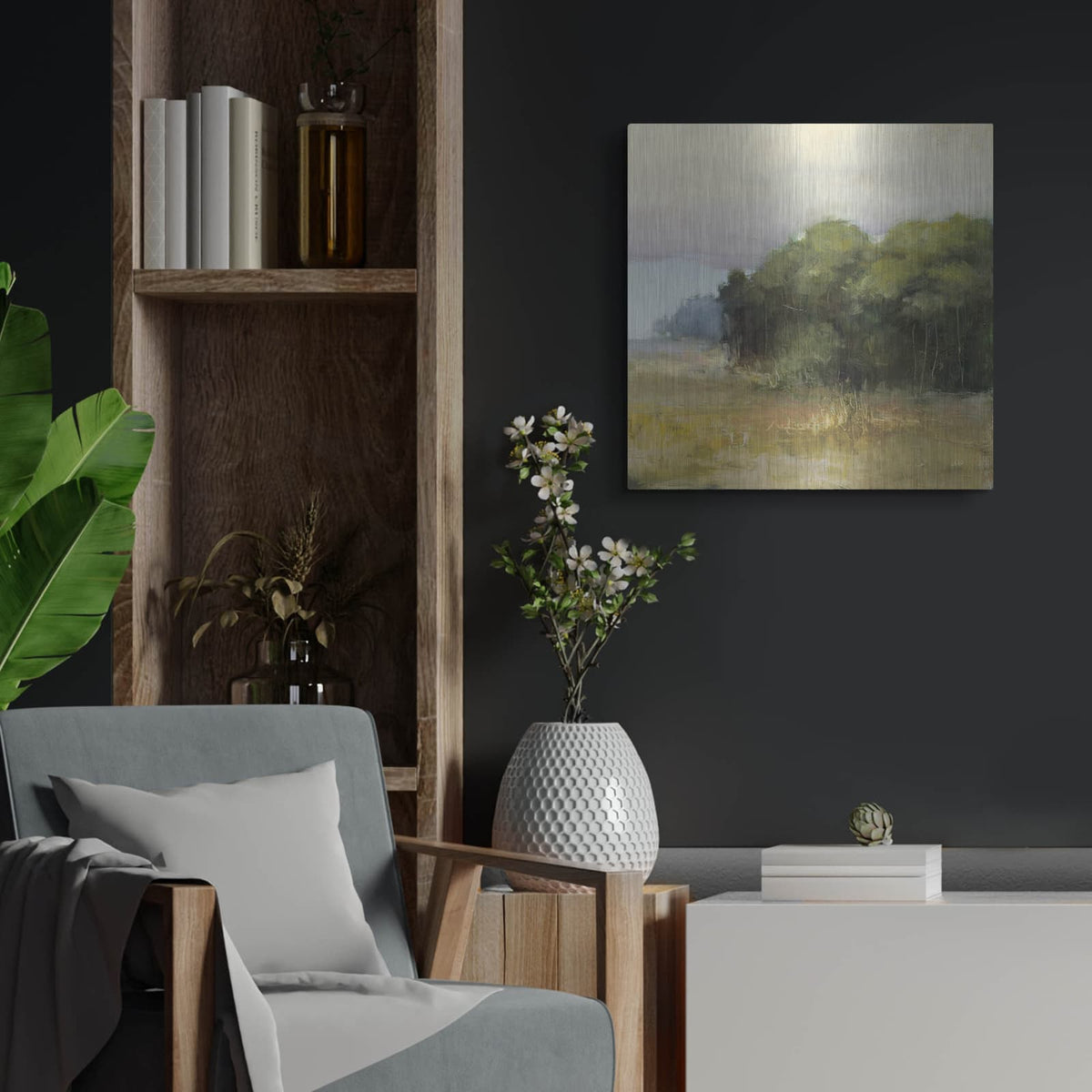 'Edge Of The Forest' by Julia Purinton – Metal Wall Art, 24x24 room view