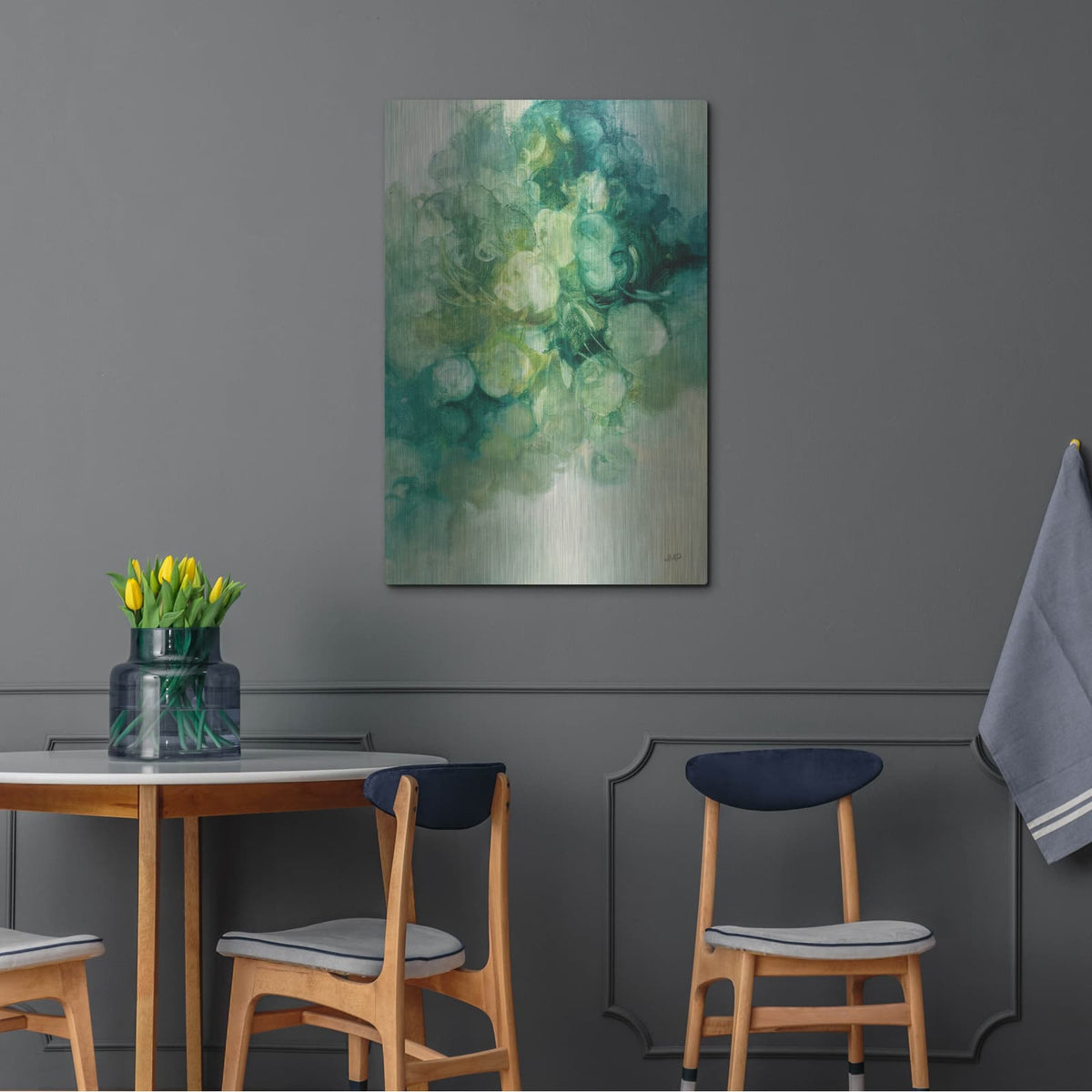 'Emerald Pilea 1' by Julia Purinton – Metal Wall Art, 24x36 room view