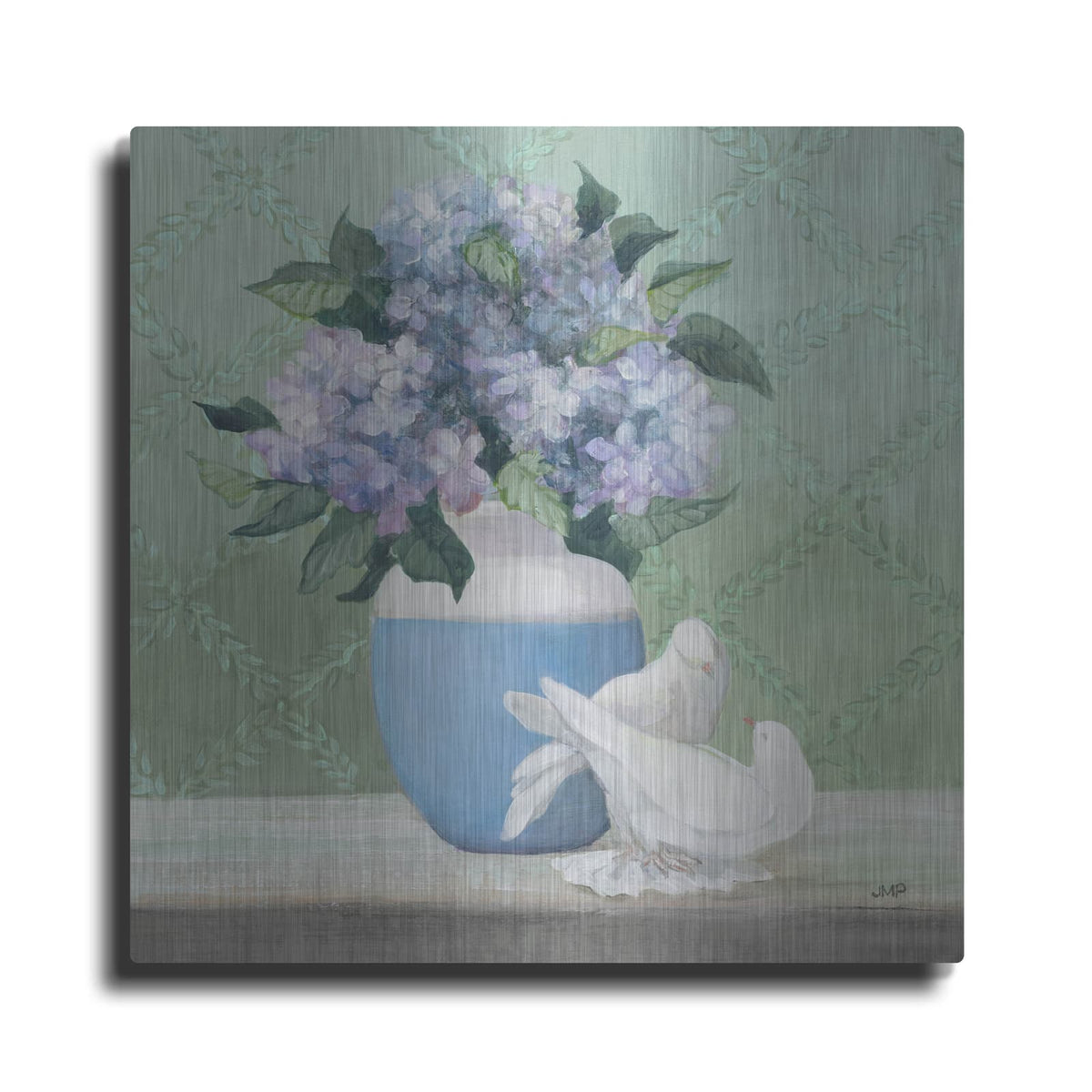'Enchanted Hydrangea' by Julia Purinton – Metal Wall Art