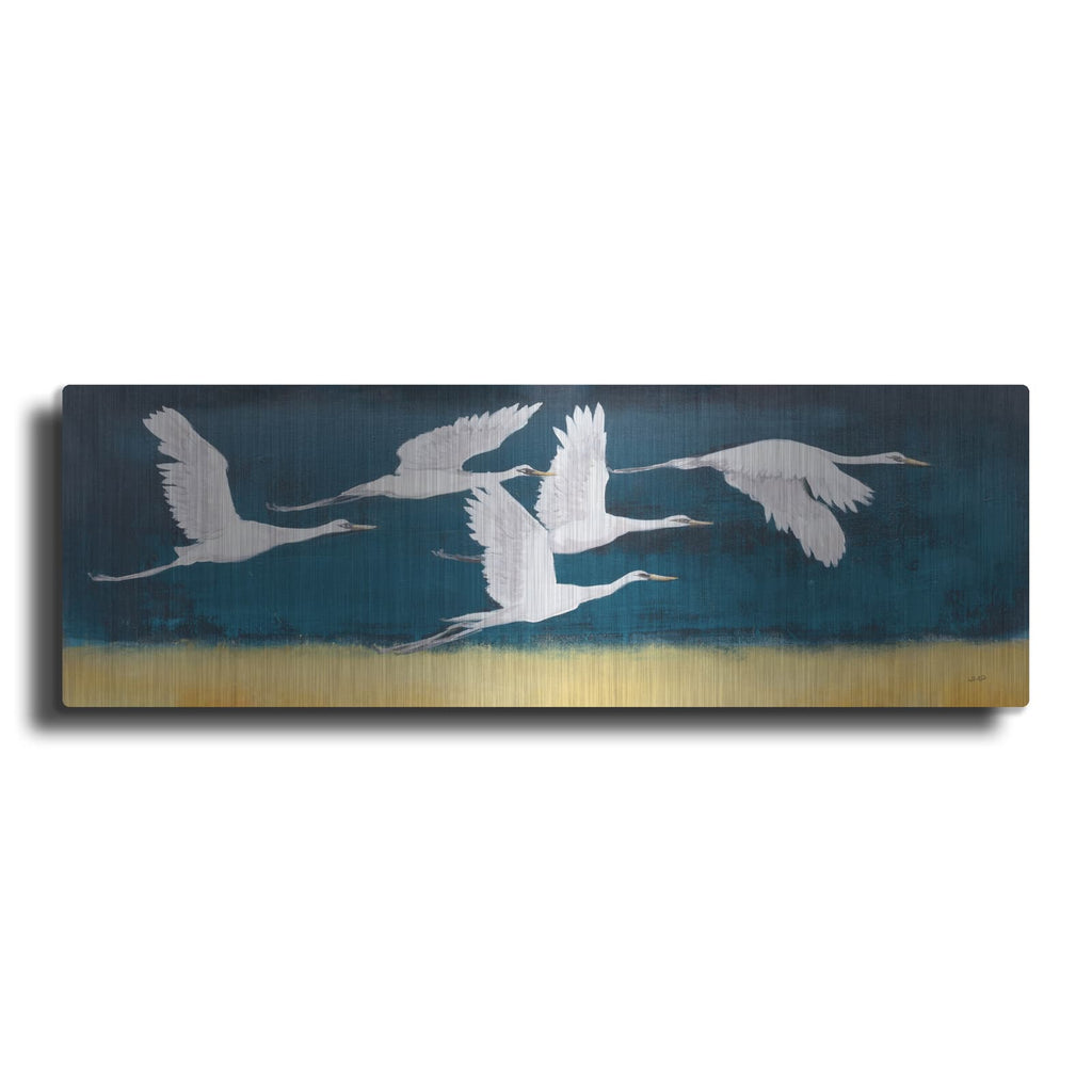 'Feathered Flock 2' by Julia Purinton – Metal Wall Art
