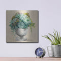 'Festive Succulents 1' by Julia Purinton – Metal Wall Art, 12x12 room view
