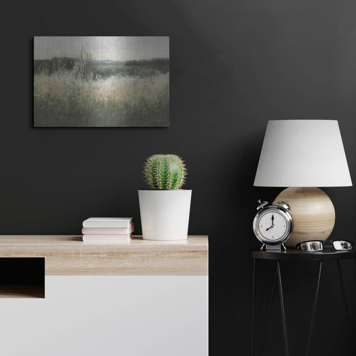 'Field View Neutral' by Julia Purinton – Metal Wall Art, 24x16 room view