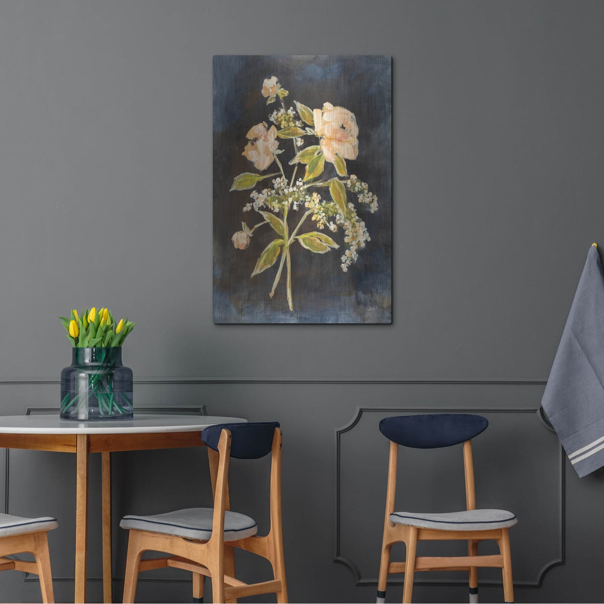 'Fleeting Blooms 1' by Julia Purinton – Metal Wall Art, 24x36 room view