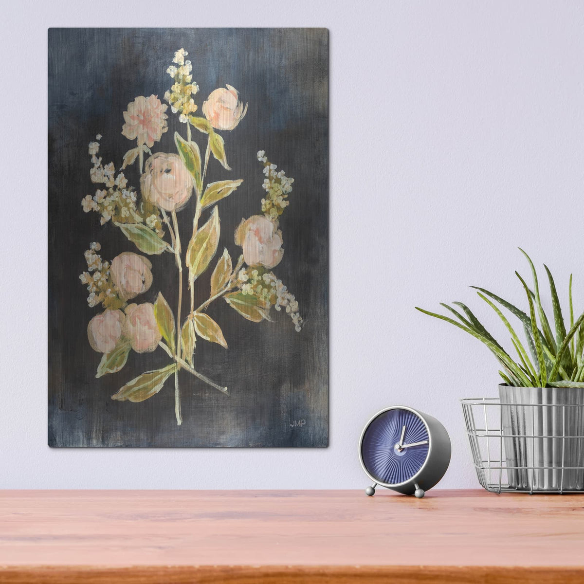 'Fleeting Blooms 2' by Julia Purinton – Metal Wall Art, 12x16 room view