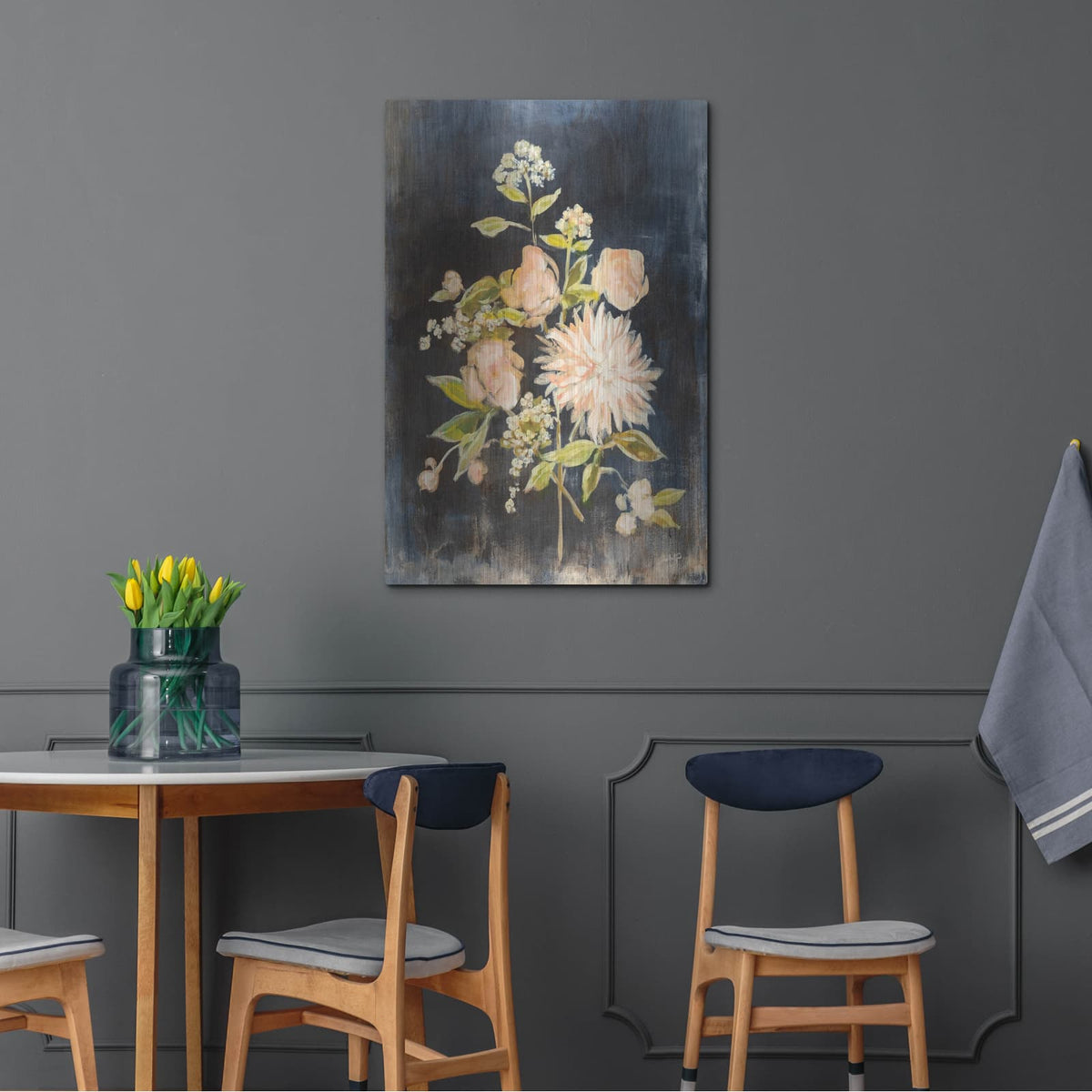 'Fleeting Blooms 3' by Julia Purinton – Metal Wall Art, 24x36 room view