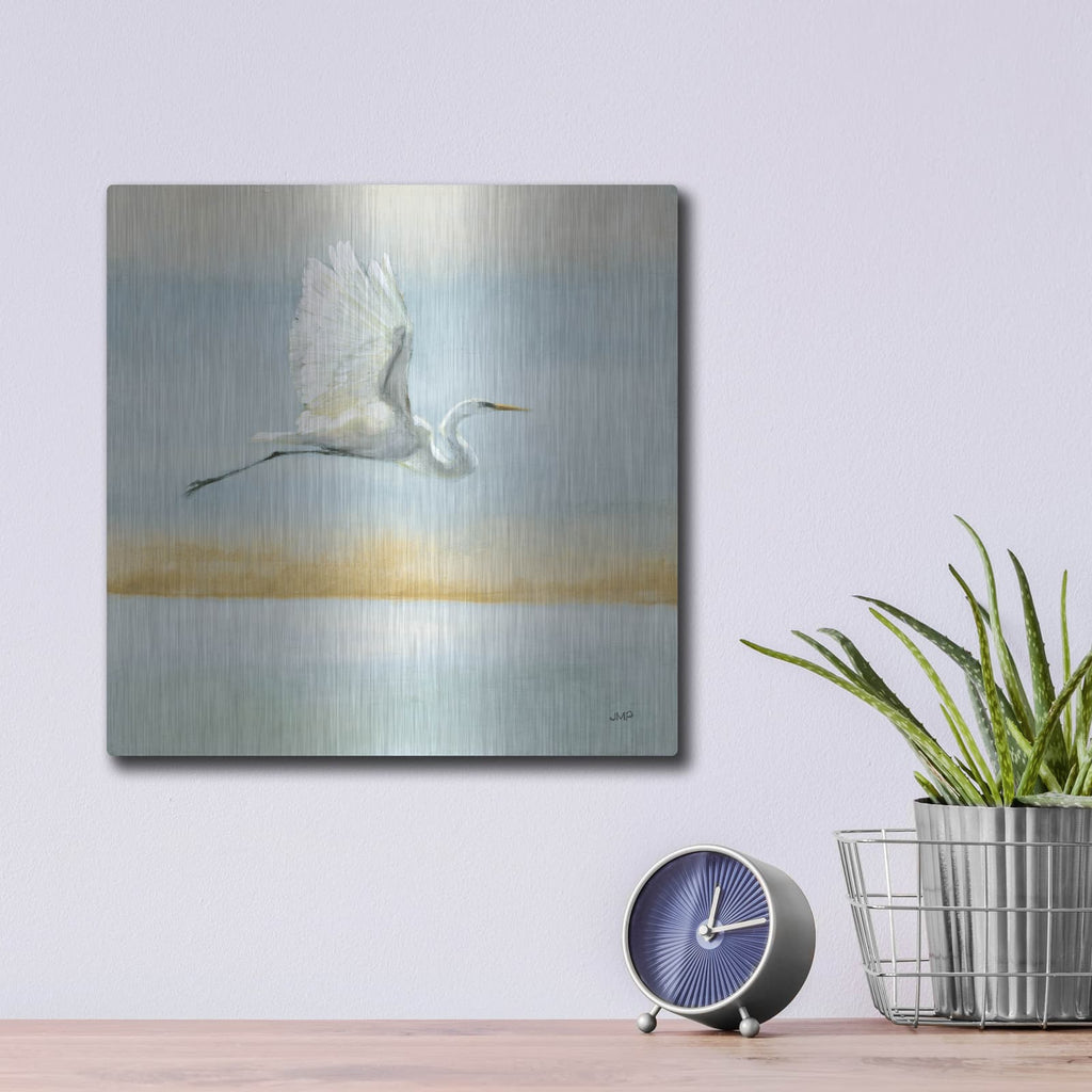 'Flight Blue Sky' by Julia Purinton – Metal Wall Art, 12x12 room view