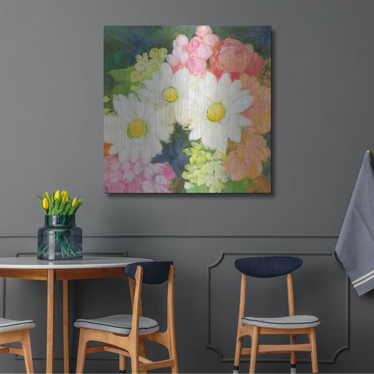 'Floral Spectacular 1' by Julia Purinton – Metal Wall Art, 36x36 room view