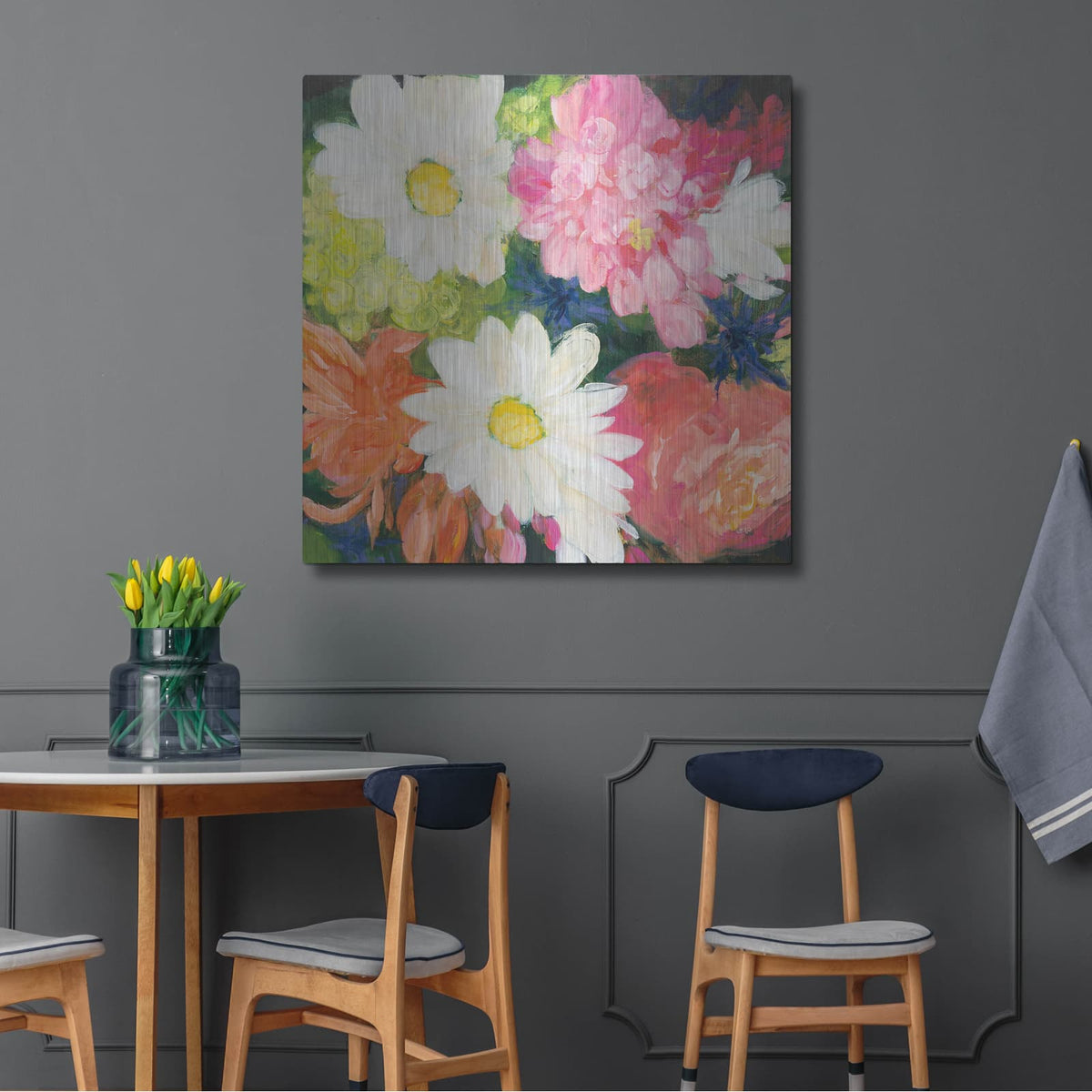 'Floral Spectacular 2' by Julia Purinton – Metal Wall Art, 36x36 room view