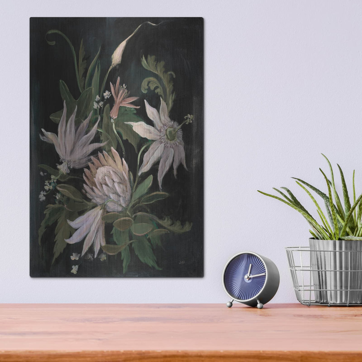 'Flower Show 1 Neutral' by Julia Purinton – Metal Wall Art, 12x16 room view