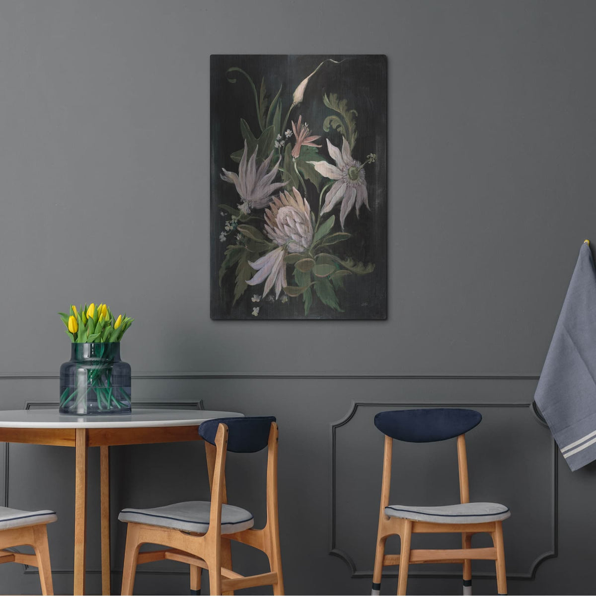 'Flower Show 1 Neutral' by Julia Purinton – Metal Wall Art, 24x36 room view