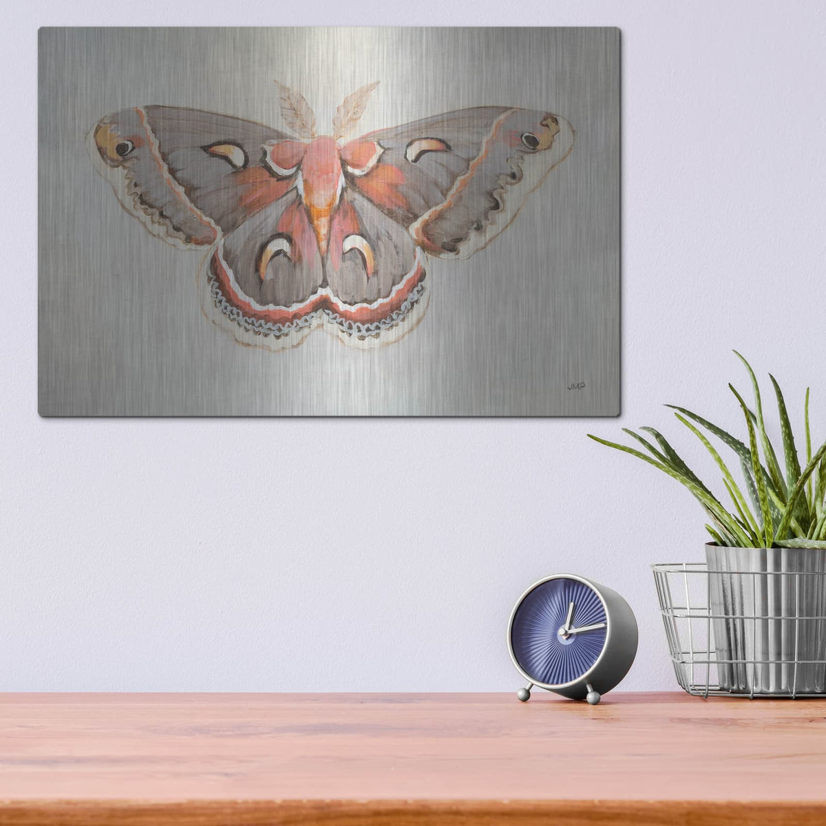 'Forest Moth 1' by Julia Purinton – Metal Wall Art, 16x12 room view