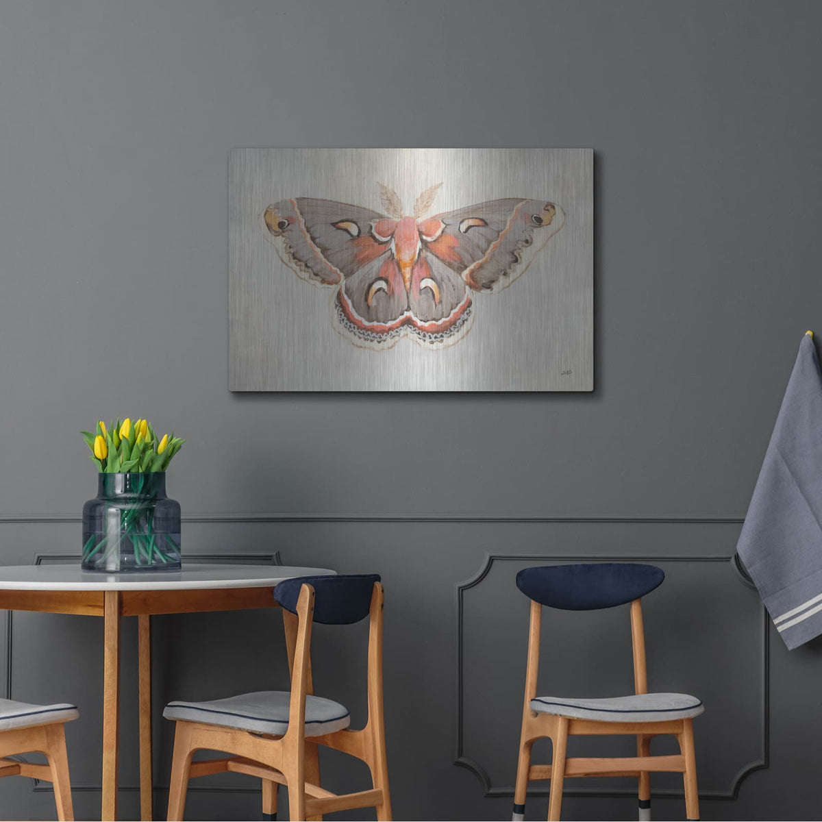 'Forest Moth 1' by Julia Purinton – Metal Wall Art, 36x24 room view