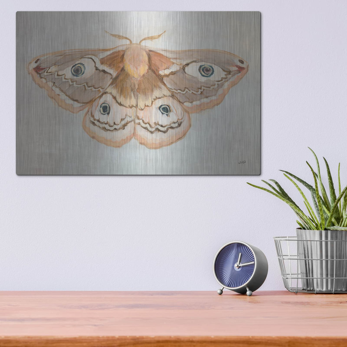 'Forest Moth 2' by Julia Purinton – Metal Wall Art, 16x12 room view
