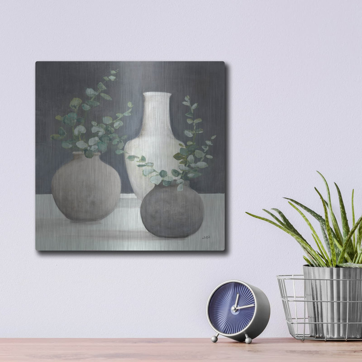 'Fresh Vessels 1' by Julia Purinton – Metal Wall Art, 12x12 room view