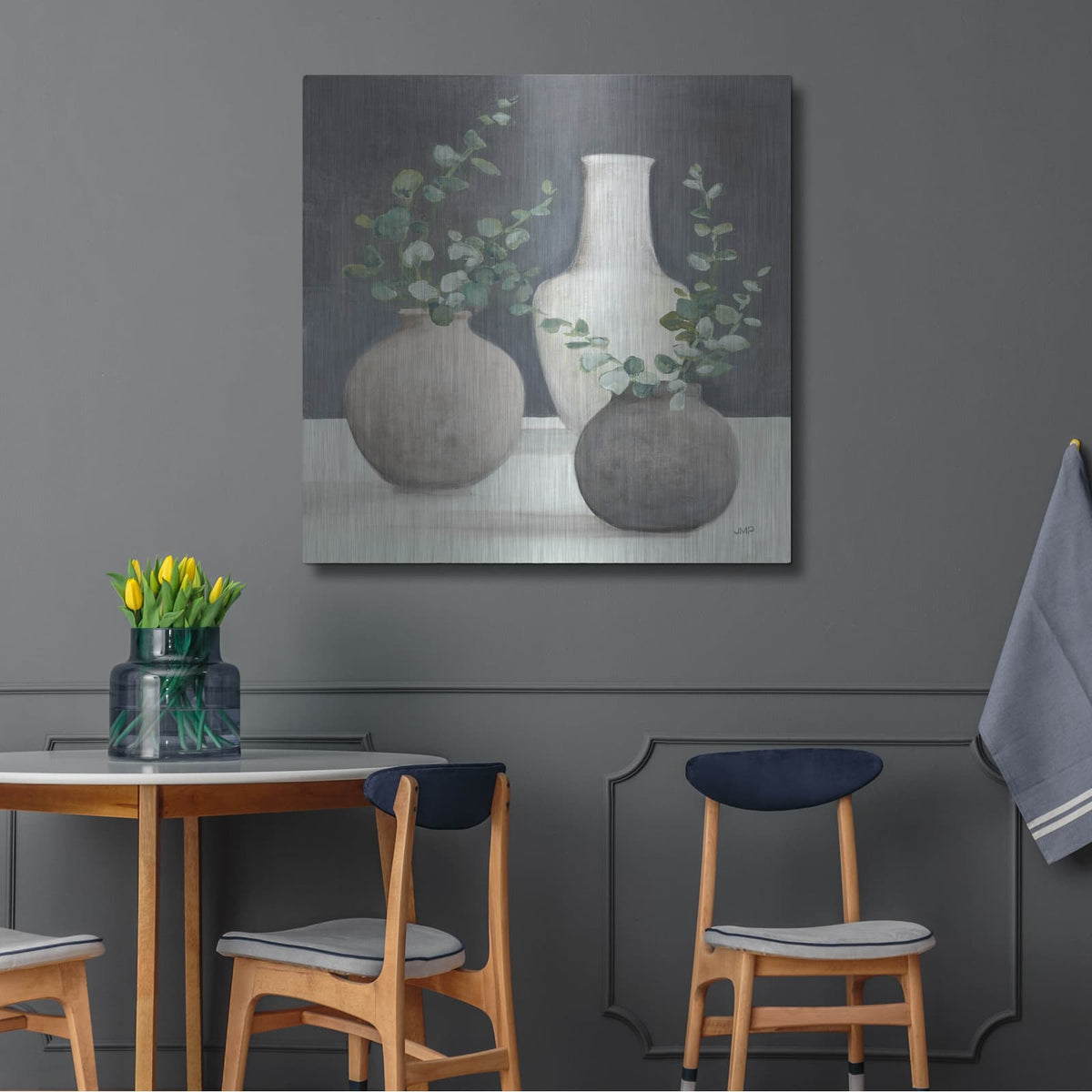 'Fresh Vessels 1' by Julia Purinton – Metal Wall Art, 36x36 room view