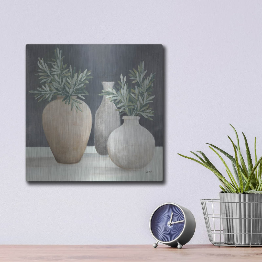 'Fresh Vessels 2' by Julia Purinton – Metal Wall Art, 12x12 room view