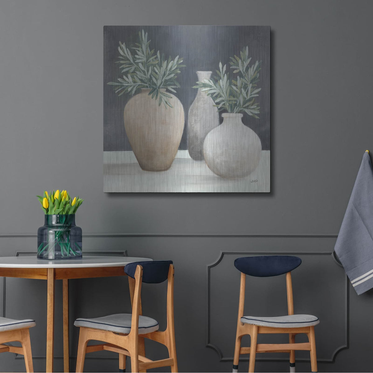 'Fresh Vessels 2' by Julia Purinton – Metal Wall Art, 36x36 room view