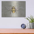 'Garden Beauties 5 Gray' by Julia Purinton – Metal Wall Art, 16x12 room view