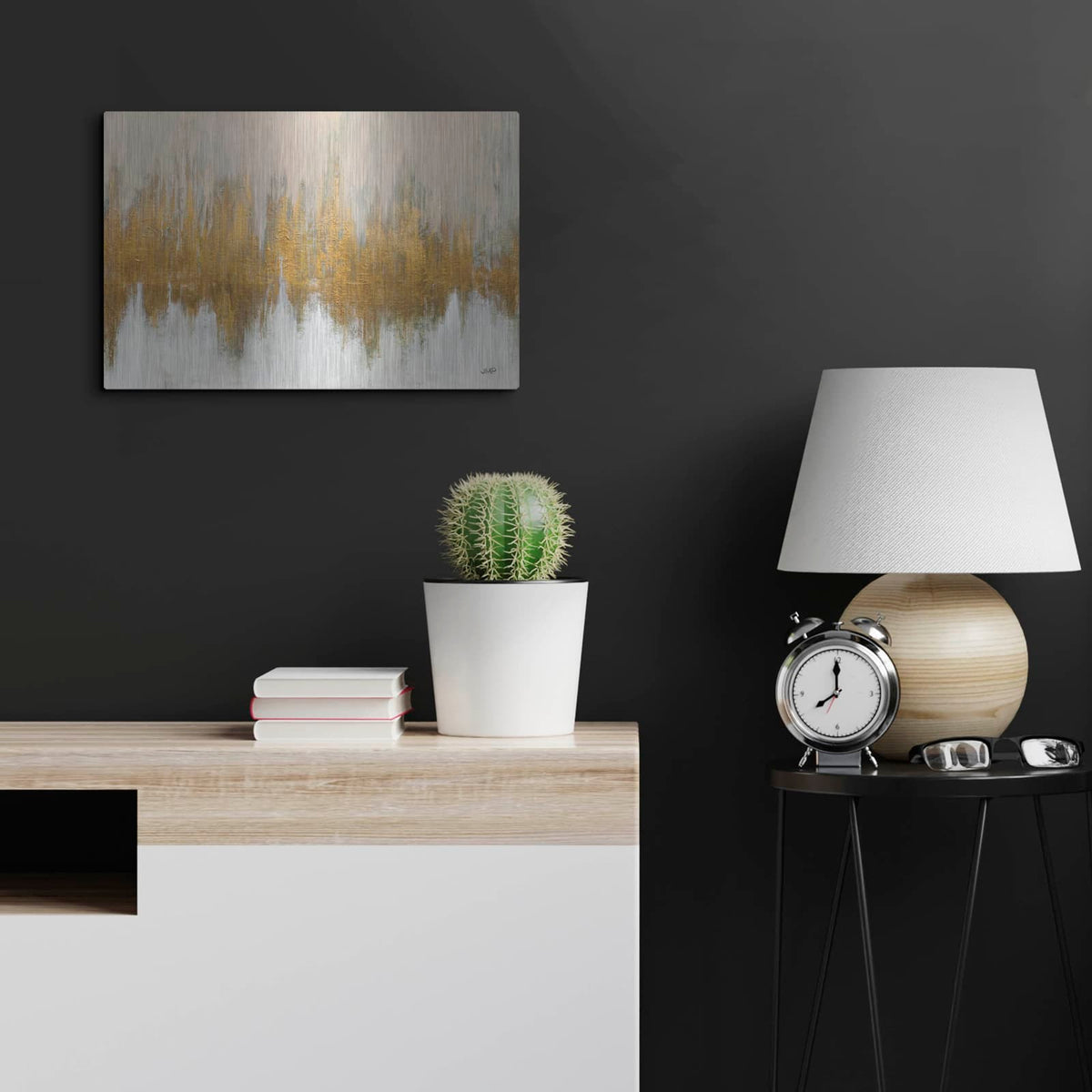 'Glimmer 1' by Julia Purinton – Metal Wall Art, 24x16 room view