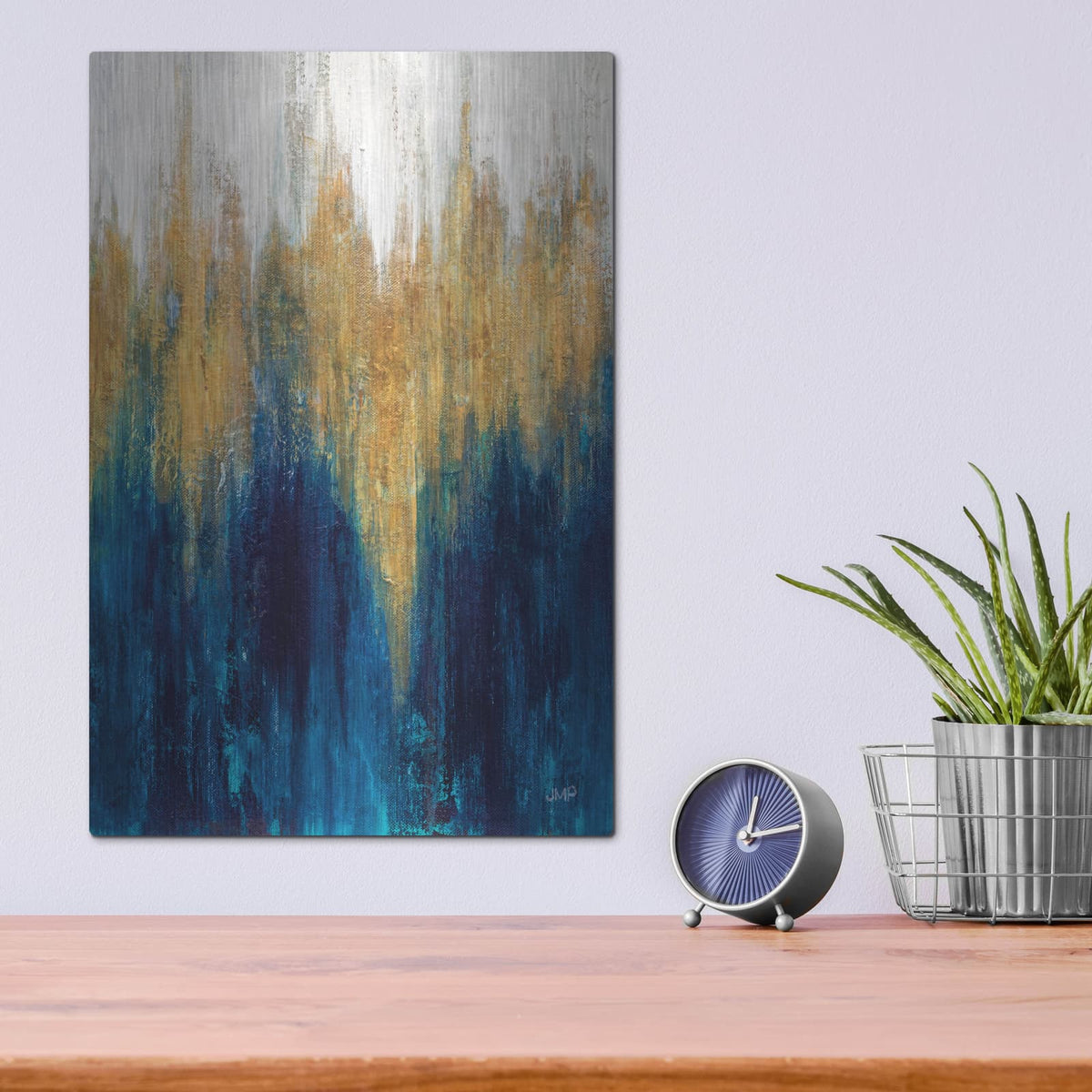 'Glimmer 4' by Julia Purinton – Metal Wall Art, 12x16 room view