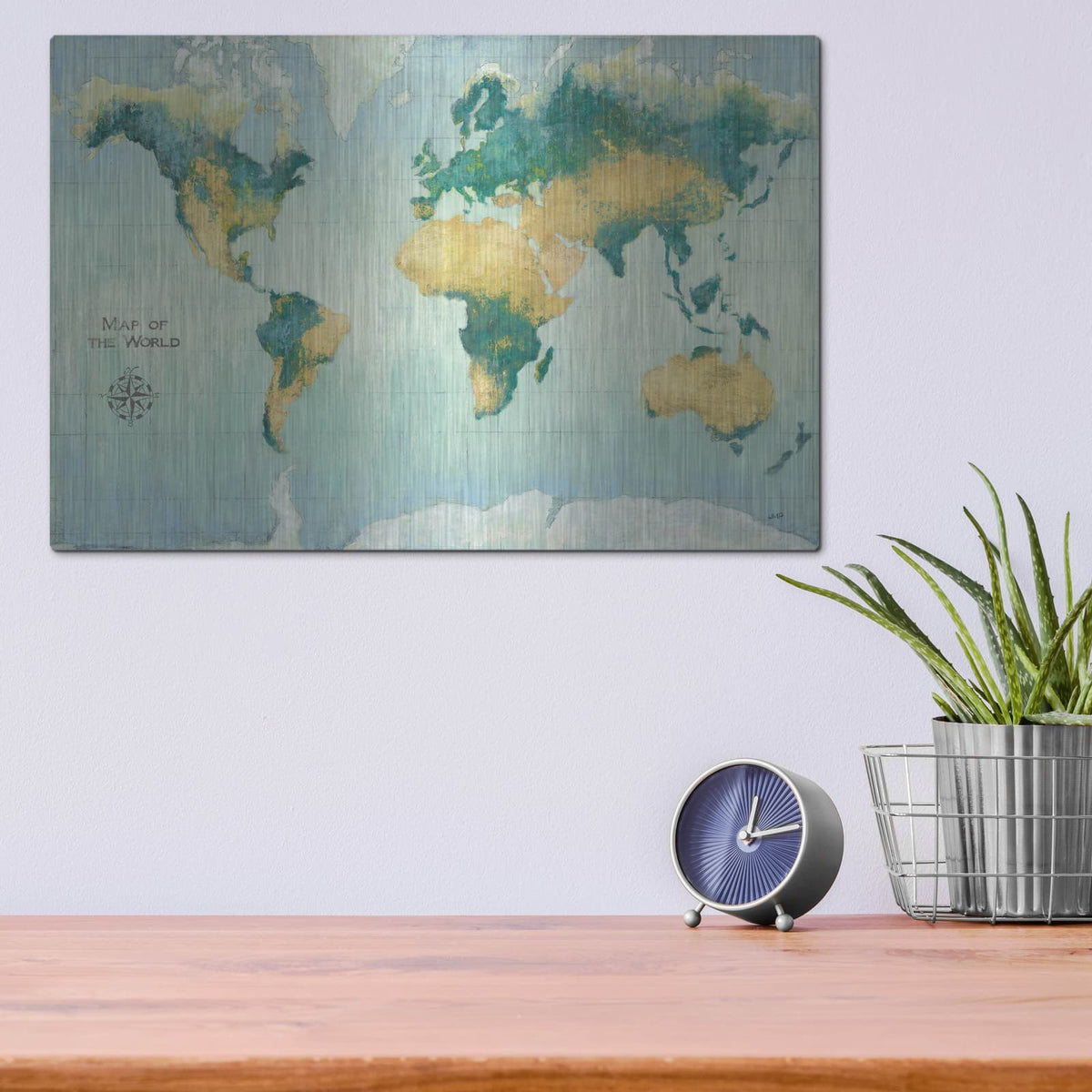 'Golden Earth' by Julia Purinton – Metal Wall Art, 16x12 room view