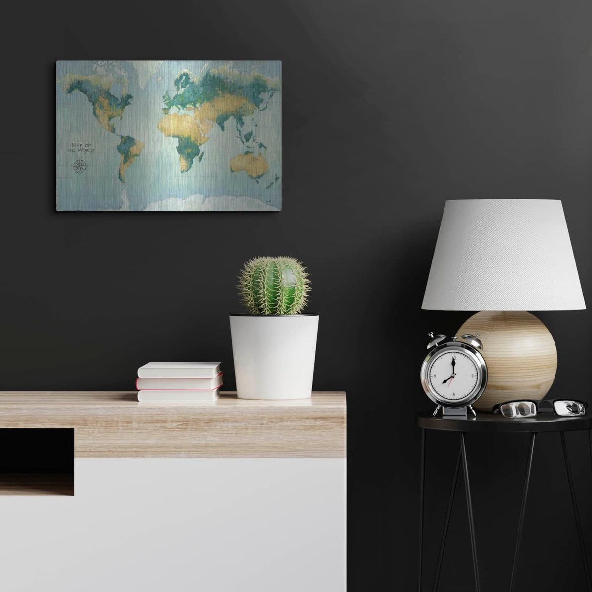 'Golden Earth' by Julia Purinton – Metal Wall Art, 24x16 room view