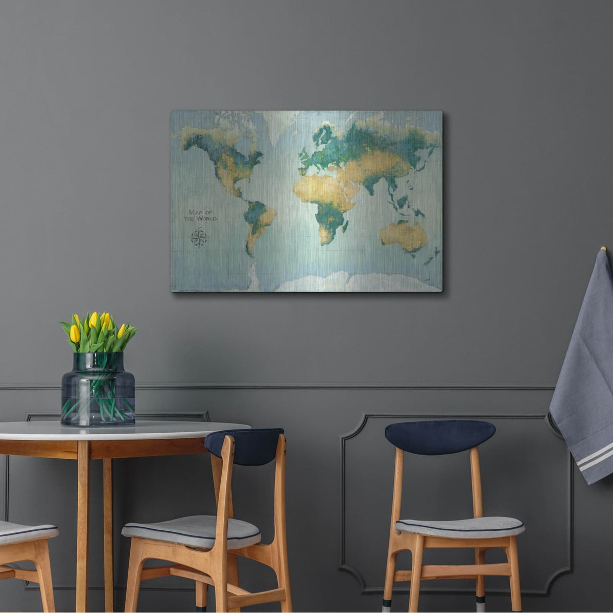 'Golden Earth' by Julia Purinton – Metal Wall Art, 36x24 room view