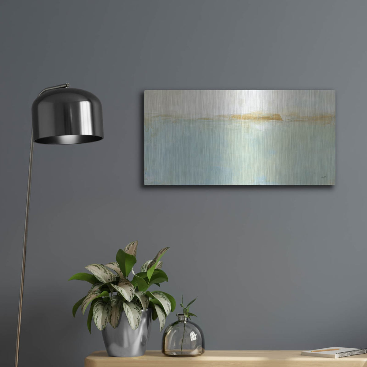 'Golden Hill' by Julia Purinton – Metal Wall Art, 24x12 room view