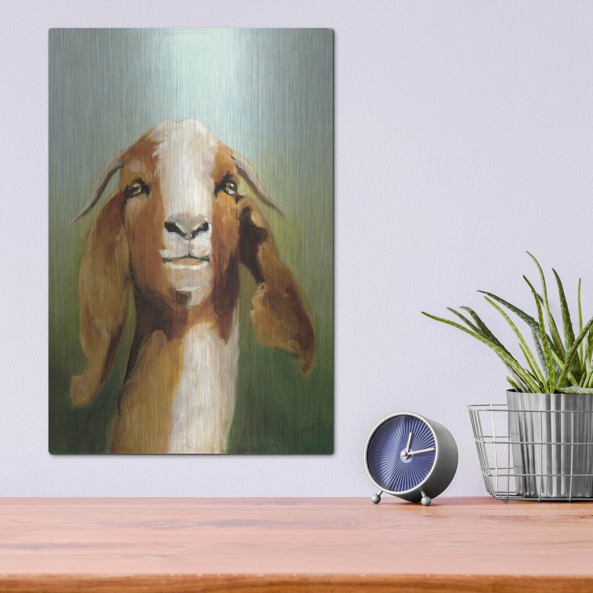 'Got Your Goat V2 C' by Julia Purinton – Metal Wall Art, 12x16 room view