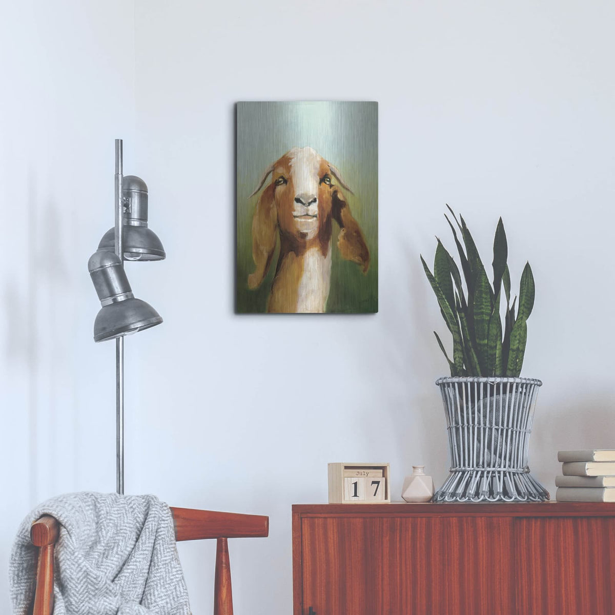'Got Your Goat V2 C' by Julia Purinton – Metal Wall Art, 16x24 room view