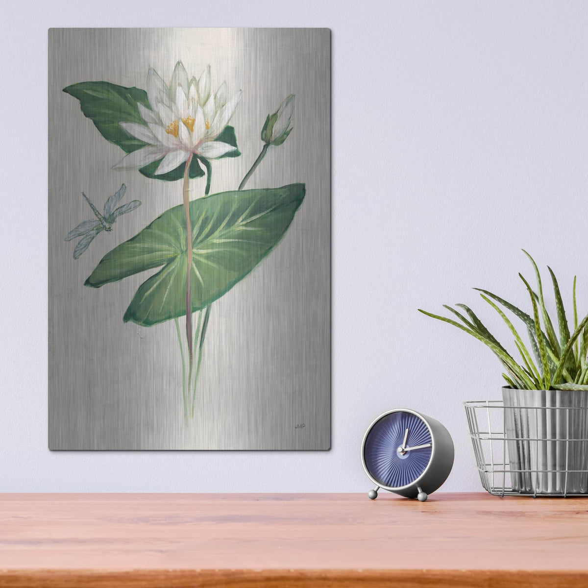 'Graceful Lily' by Julia Purinton – Metal Wall Art, 12x16 room view