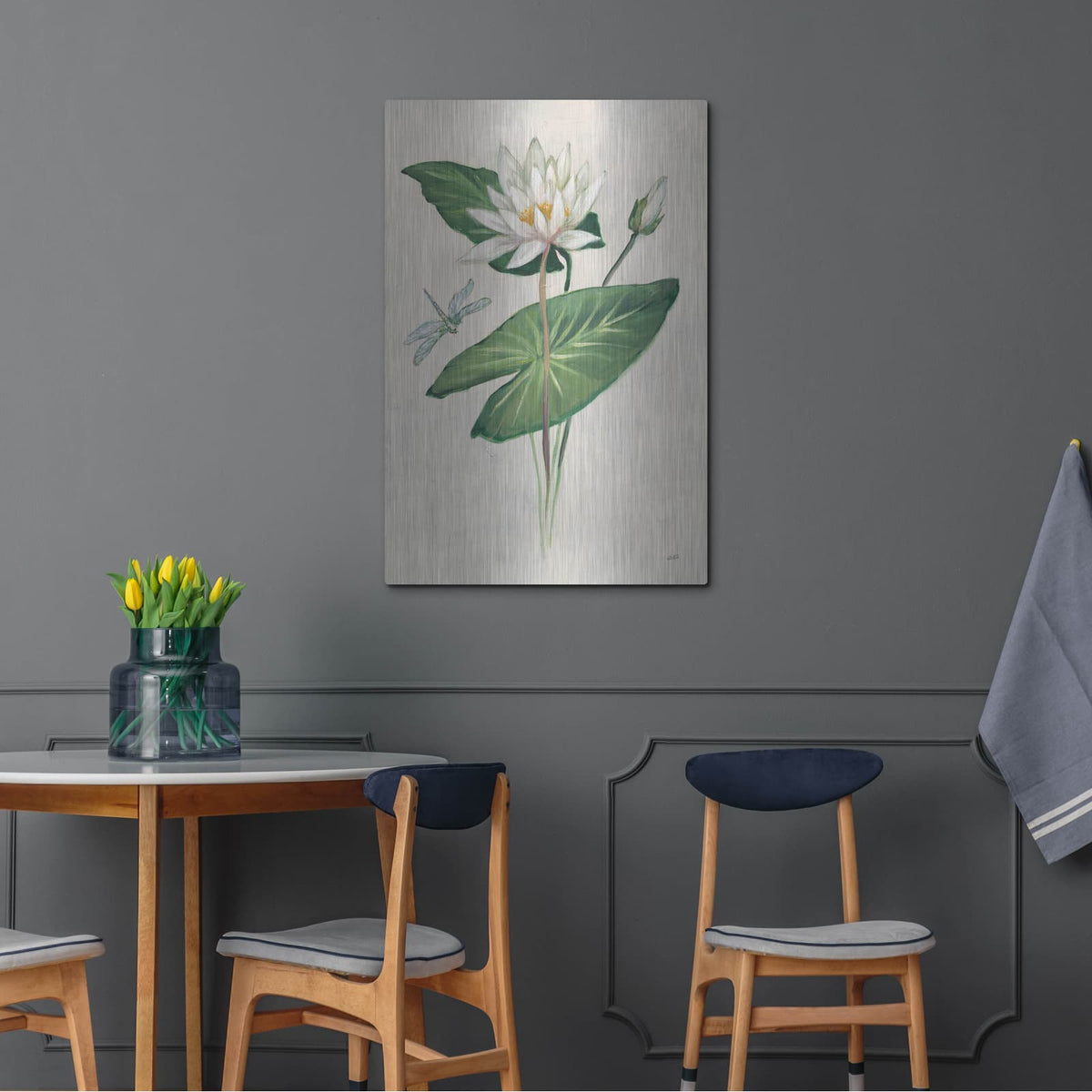 'Graceful Lily' by Julia Purinton – Metal Wall Art, 24x36 room view