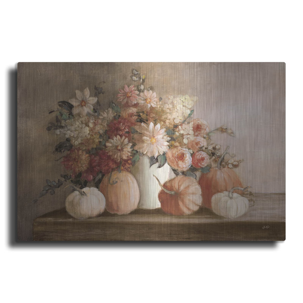 'Harvest Bouquet Pomegranate' by Julia Purinton – Metal Wall Art