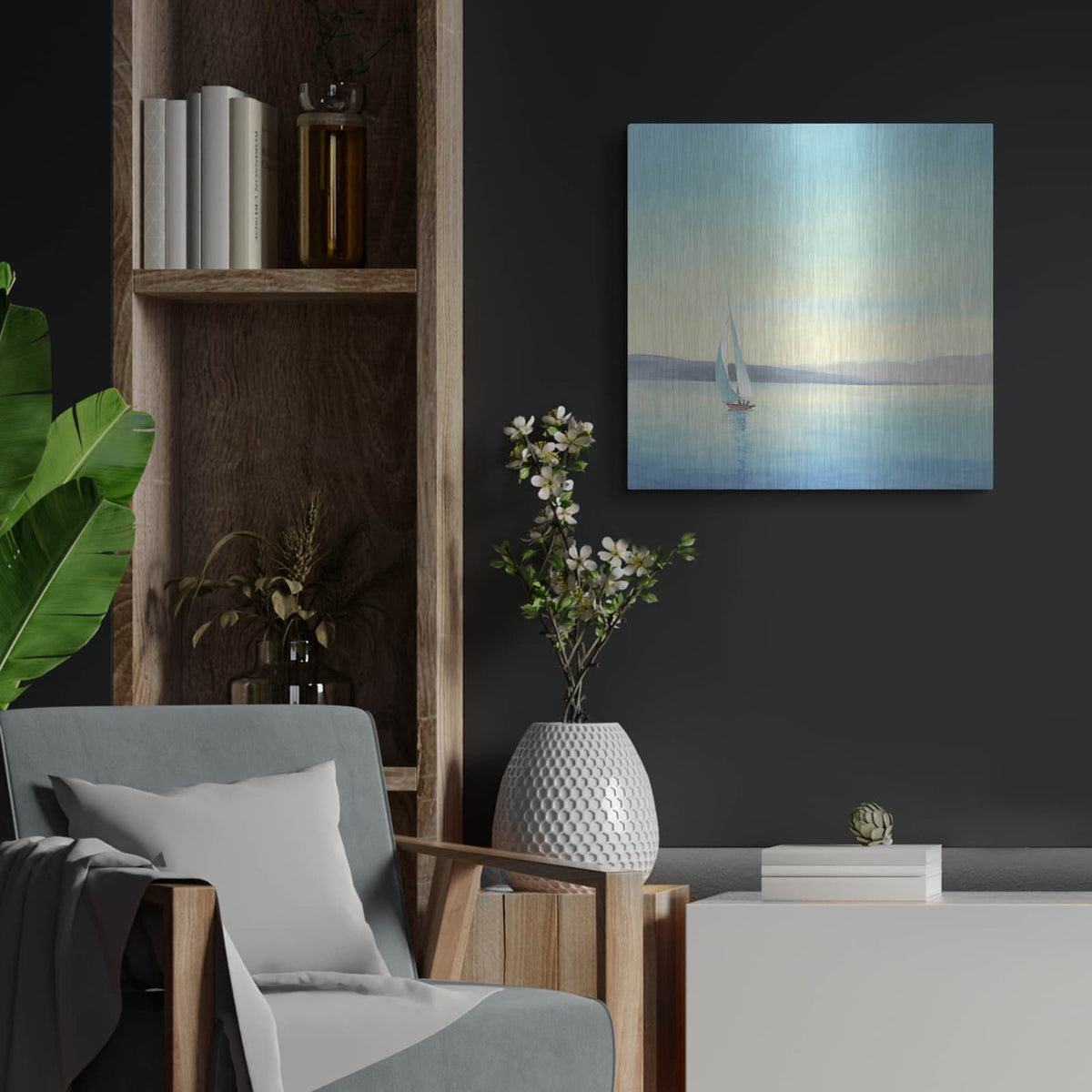 'Heading Home' by Julia Purinton – Metal Wall Art, 24x24 room view