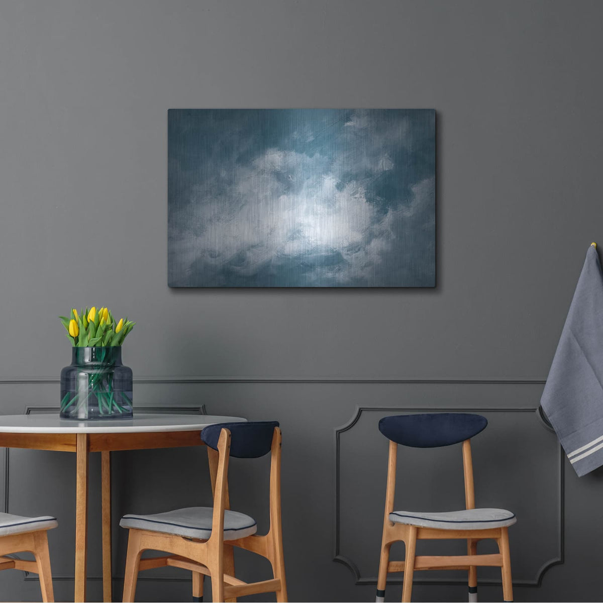 'Hedgerow 2 Clouds' by Julia Purinton – Metal Wall Art, 36x24 room view