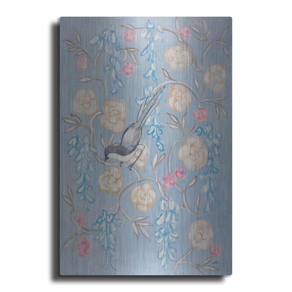 'Heirloom Chinoiserie Bird 2' by Julia Purinton – Metal Wall Art