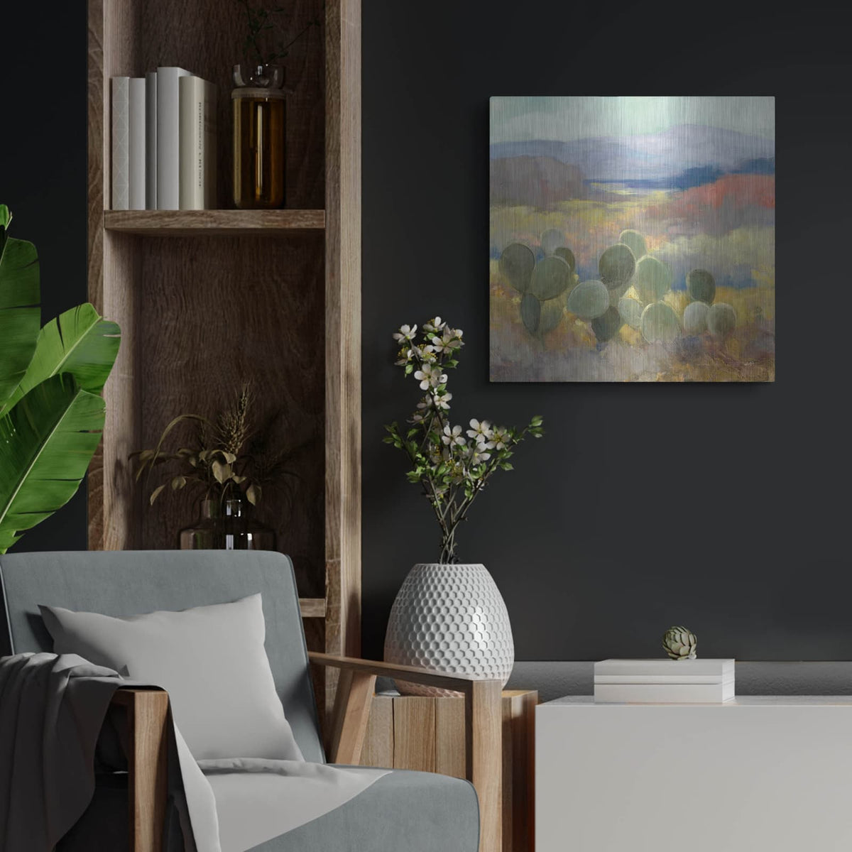 'High Desert 2' by Julia Purinton – Metal Wall Art, 24x24 room view