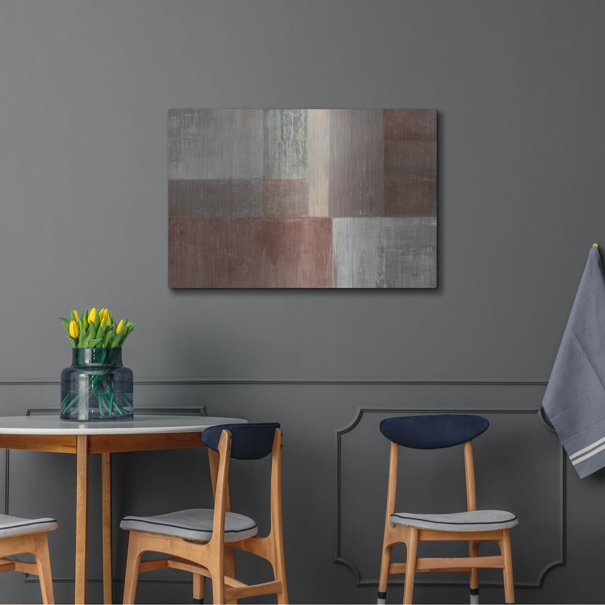 'Homespun Red' by Julia Purinton – Metal Wall Art, 36x24 room view